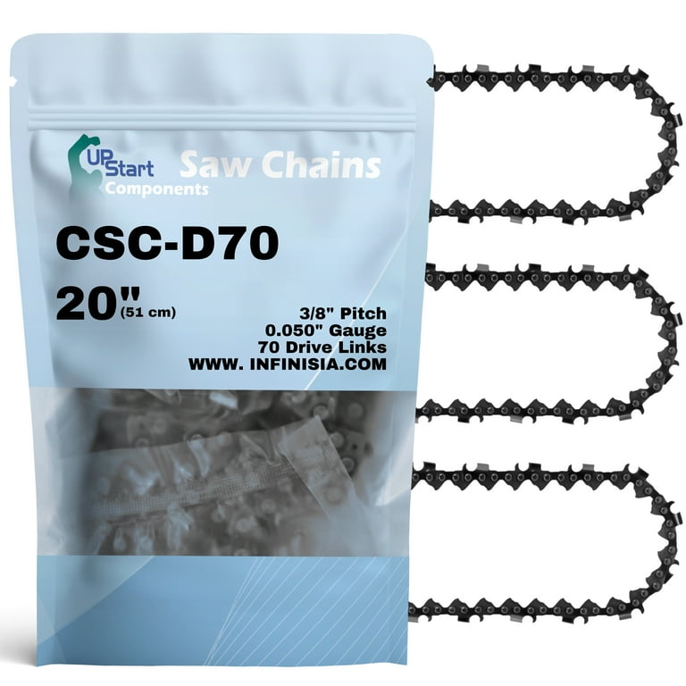 UpStart Components 20 inch Chainsaw Chain Replacement 70 Drive Links for Echo CS 590 Timberwolf