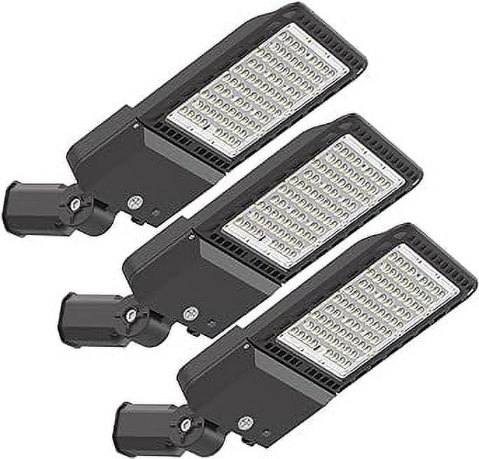 HYPERLITE LED Parking Lot Lights 200W With Dusk To Dawn Photocell, 5000k 30,000lm Outdoor Commercial Area Lighting With UL Certified, IP65 LED Pole Lights With Adjustable Slip Fitter Mounting