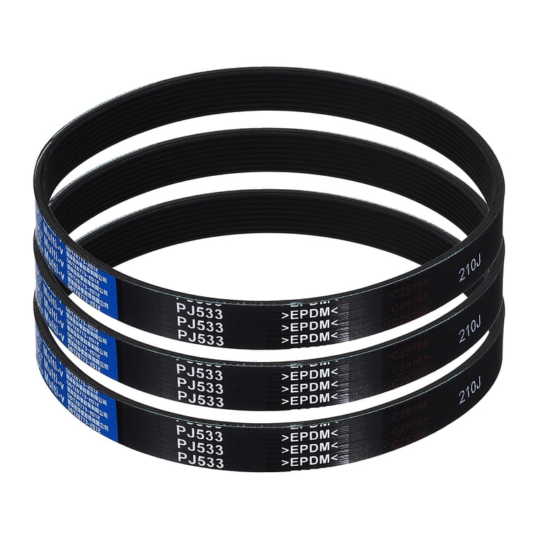 3 Pack 210J8 PJ V-Ribbed Belt 8 Ribs 21
