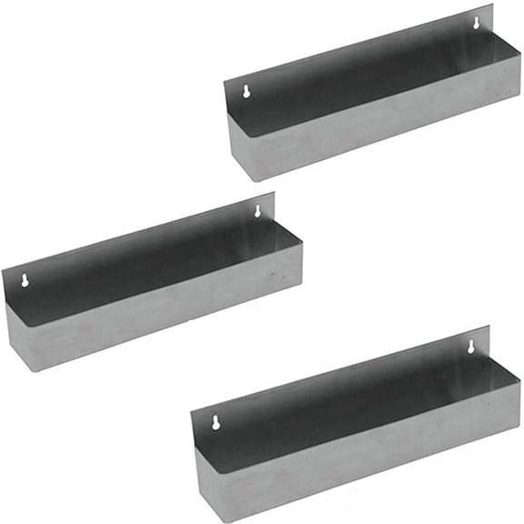 "3-Pack 22"" Silver Stainless Steel Single Tier Commercial Bar Speed Rail Rack"