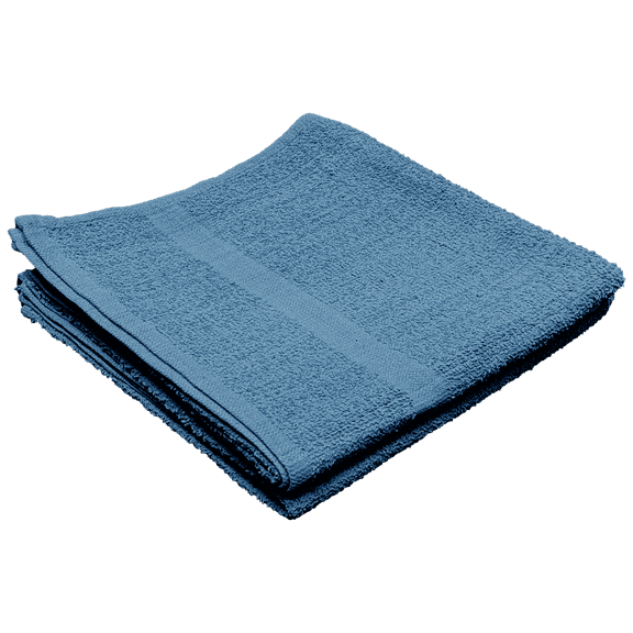 3 Pack 22 x 44 Petite Towels – Thin, Lightweight, 100% Cotton, Solid Blue | Ideal for Gyms, Kids, Spas, Pools, Beaches & Summer Camps