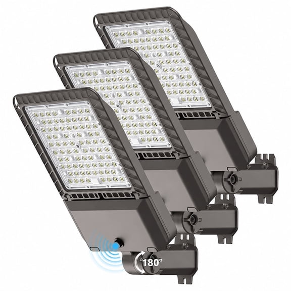 AIKVSXER 3 Pack LED Parking Lot Light 240W 60000 Lumen 6000K Daylight White Dusk to Dawn Photocell Outdoor Commercial