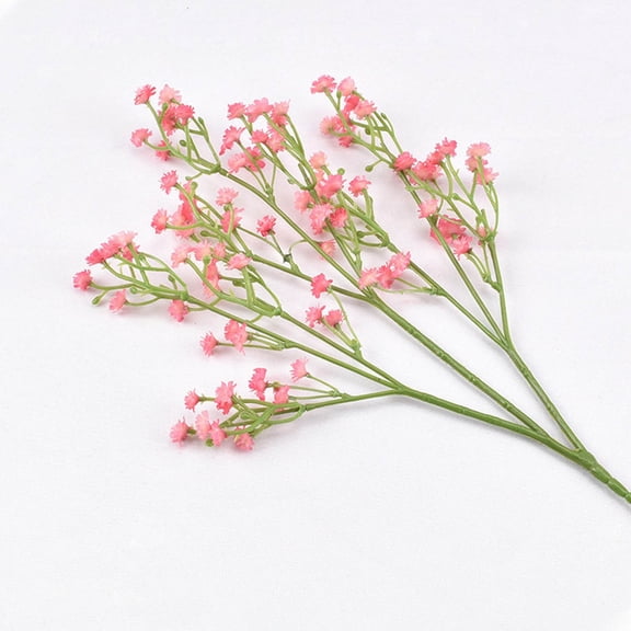​3-Pack 24in Artificial Gypsophila Stems - Non-Shedding Blue Baby's Breath Bouquets ,UV-Resistant PE Plastic for Wedding & Home Decor (66 Heads Total, No Assembly)​​ Pink