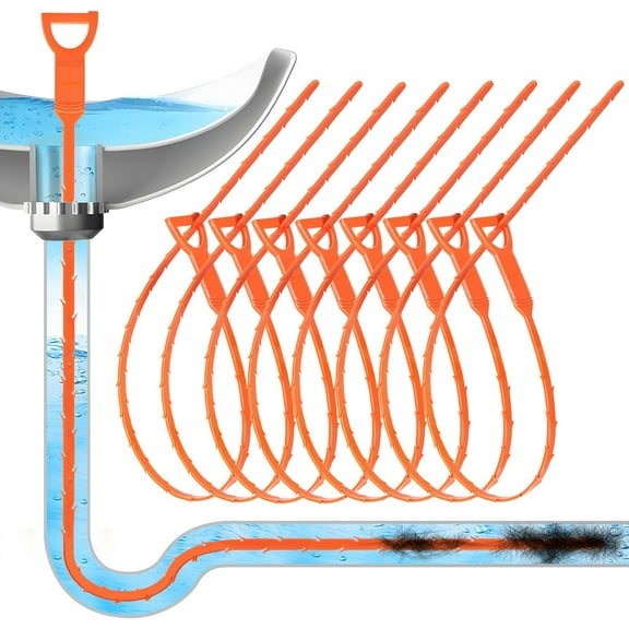 3 Pack 25 Inch Drain Snake,Drain Clog Remover,Sink Snake for Sewer Kitchen Sink Bathroom Tub Toilet Clogged Drains Relief Cleaning Tool