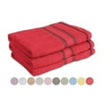 thumbnail image 1 of 3-Pack: 27" x 52" 100% Cotton Embroidery Bath Towels, Beach or Pool towels (Red), 1 of 1