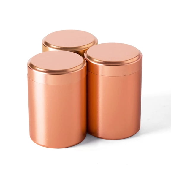 3 Pack 2oz Silver Airtight Metal Tea Tins, Waterproof Aluminum Screw Top Storage Jars Odor Proof Portable Herb Containers