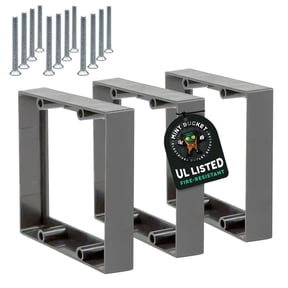 3/4" Double Gang Receptacle Outlet Box Extender - Black or Gray - Pack of 3
