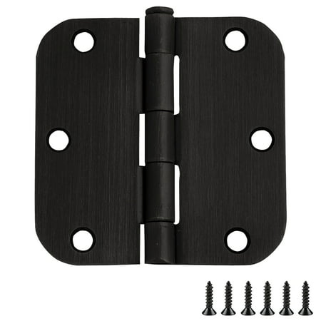 Design House 3-Pack 3.5" H x .625" Radius Butterfly Interior/Exterior Door Hinges, Oil Rubbed Bronze