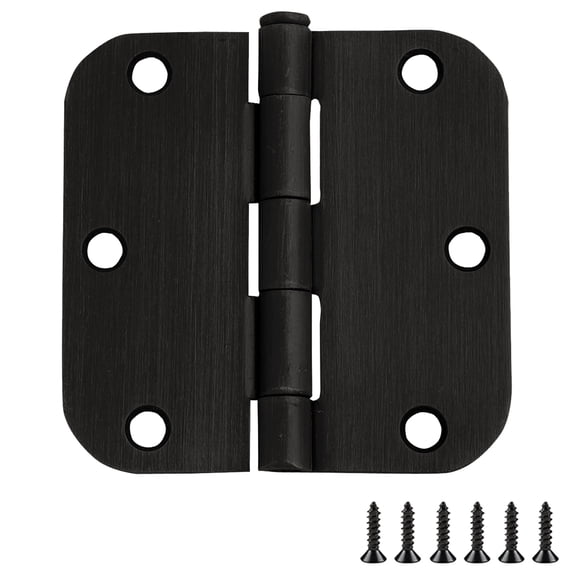 Design House 3-Pack 3.5" H x .625" Radius Butterfly Interior/Exterior Door Hinges, Oil Rubbed Bronze