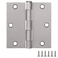 thumbnail image 1 of Design House 3-Pack 3.5" H x .125" Radius Square Interior Door Hinges, Satin Nickel, 1 of 16