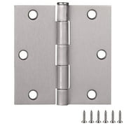 Design House 3-Pack 3.5" H x .125" Radius Square Interior Door Hinges, Satin Nickel