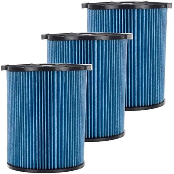 3 Pack 3-Layer Fine Dust Cartridge Filter Replacement Part 72952 Compatible with RIDGID VF5000, 5-20 Gallon Wet & Dry Vacuums, Washable & Reusable$$Tools & Hardware Other