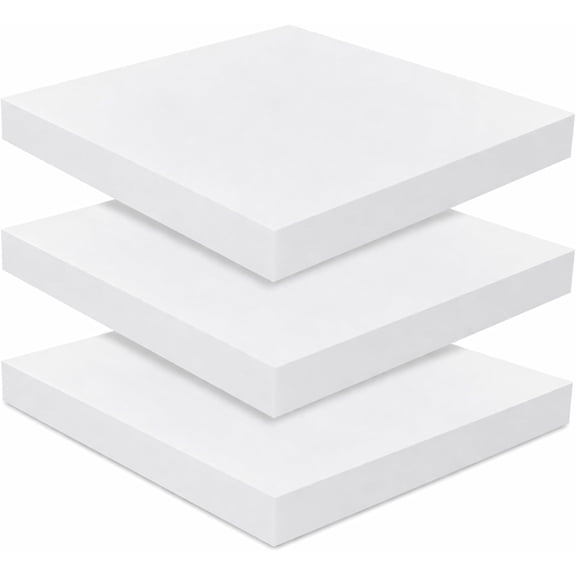 3 Pack 3 x 20 x 20 Inch Upholstery High Density Foam Cushion Replacement Square Cut to Size Foam Couch for Chair Couches Padding Shipping Packing DIY Cosplay Projects