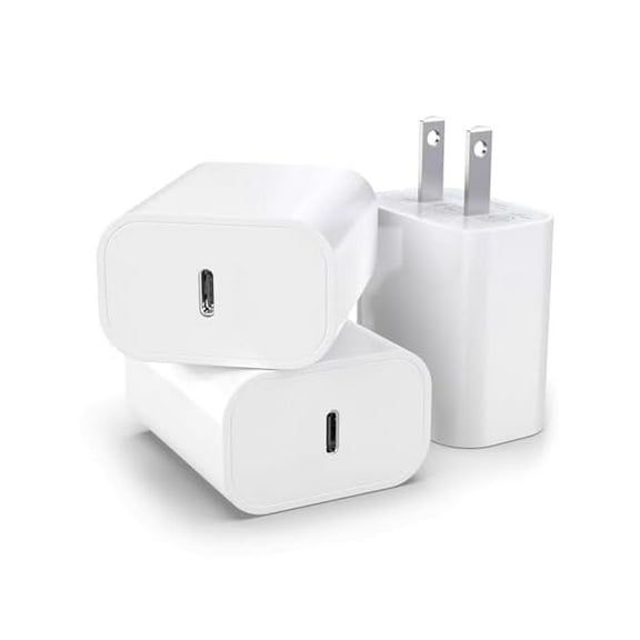 3 Pack 30W USB Type C Wall Charger Adapter Plug Brick for iPhone 16E 16 Pro Max/15/14/13/12/11 Plus Charger Fast Charging Block,iPad 11 A16 2025, iPad Air Pro 11,Google Pixel 9,Samsung S24 S10 & More