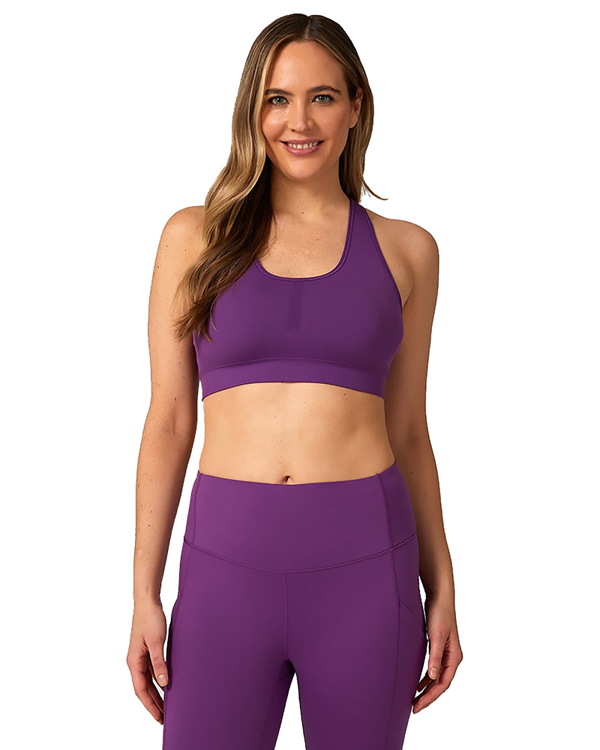 3 Pack 32 Degrees Cool Women s Fitted Seamless Racerback Sports Bra Sparkling Grape X Large Walmart