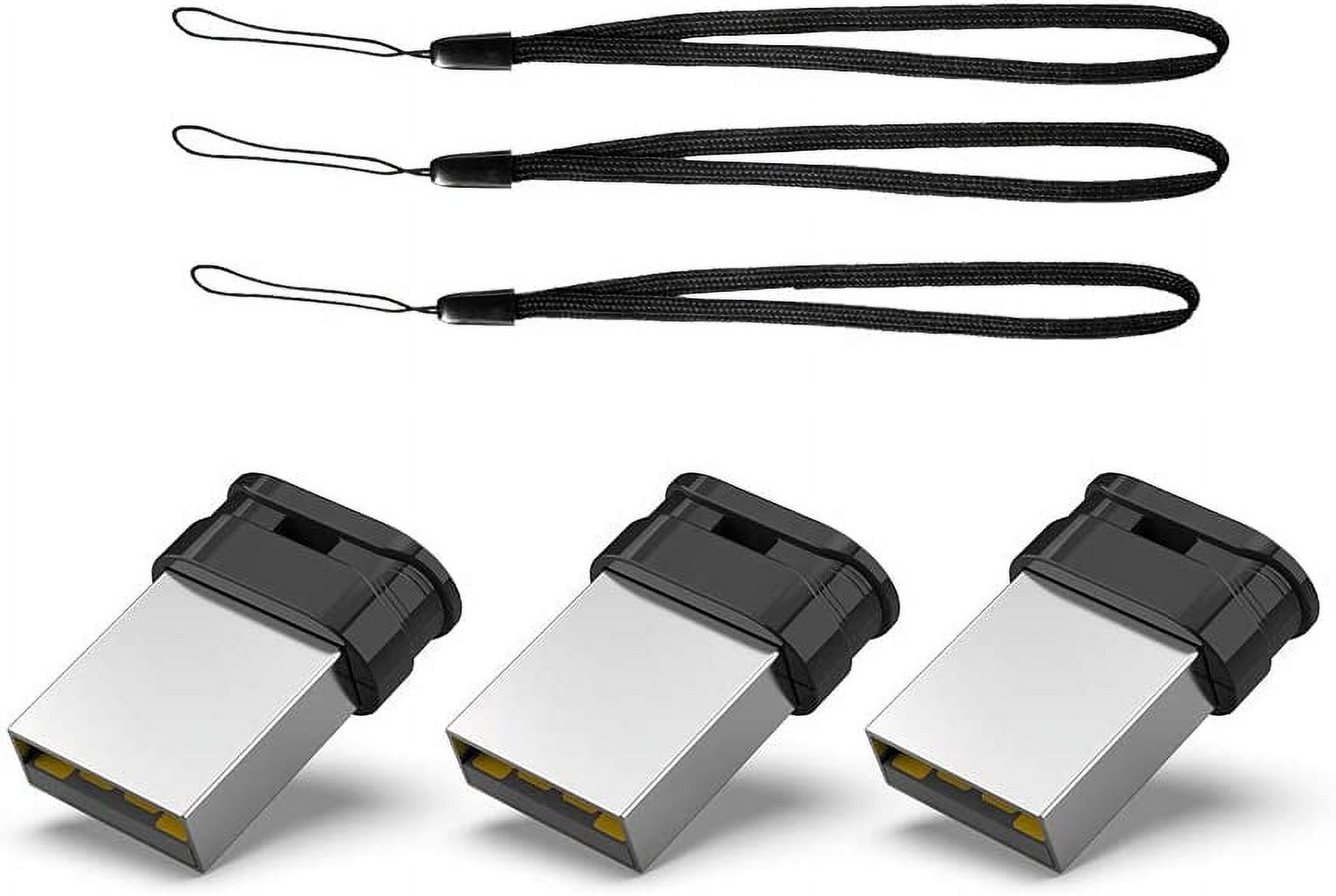 3 Pack 32GB USB Flash Drive, USB 2.0 Mini Fit Memory Stick Ultra Slim