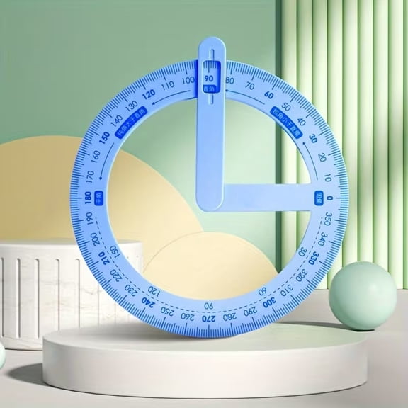 3-Pack 360-Degree Rotating Protractors - Durable Angle Measurement Rulers for Geometry and Math Education, Suitable for Ages 14+
