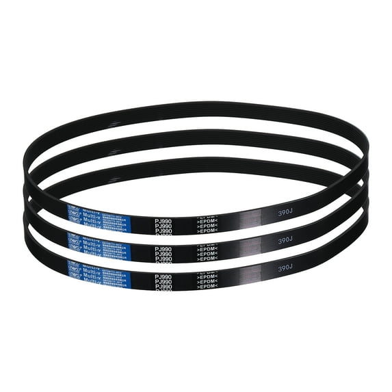 3 Pack 390J8 PJ V-Ribbed Belt 8 Ribs 39