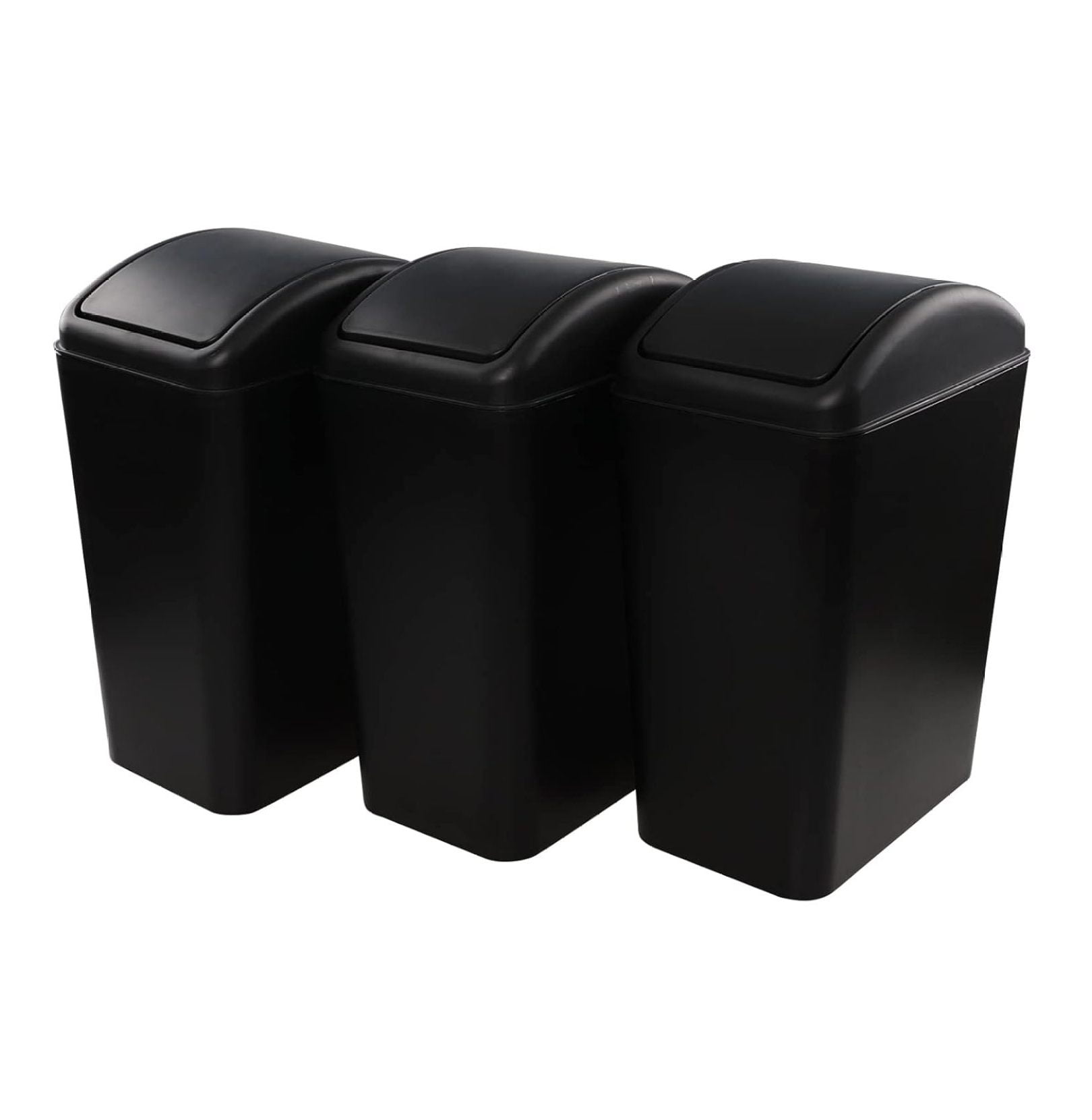 3Pack 4.5 Gallon Plastic SwingTop Garbage Can, Trash Can with Swing
