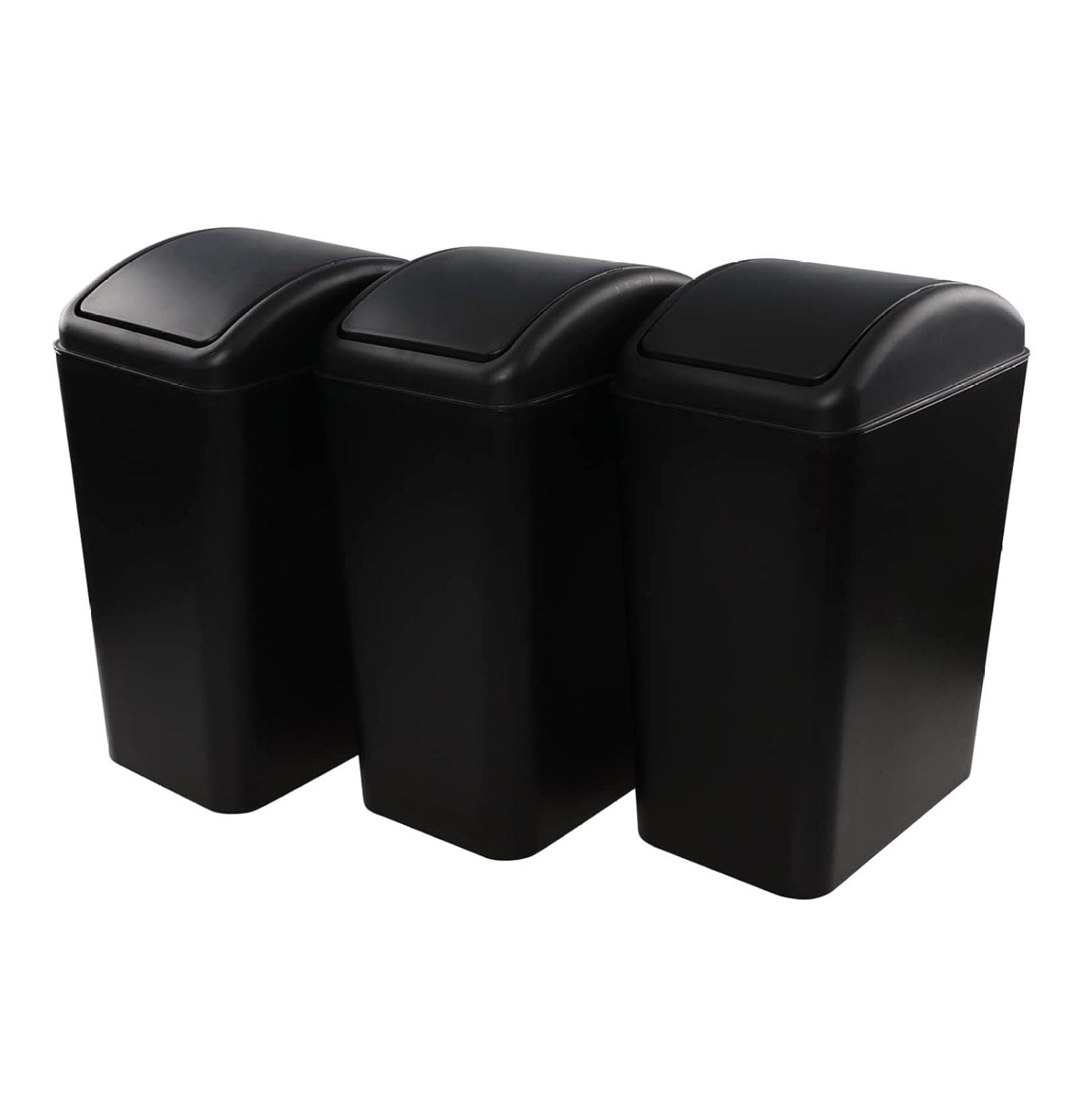 3Pack 4.5 Gallon Plastic SwingTop Garbage Can, Trash Can with Swing