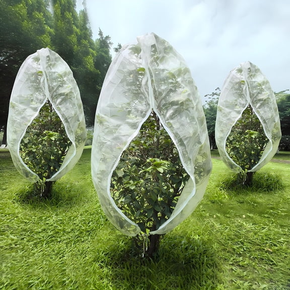 3-Pack 4.9*3.9FT Tree Netting for Fruit Trees Keep Birds Squirrels Cicadas and Small Fly Out,Ideal Covers for Cherry Fig Blueberry Bushes Guava Peach Apple Trees