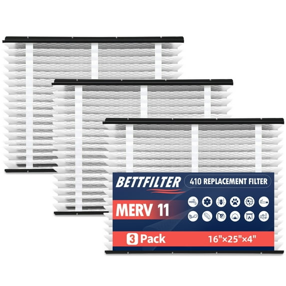 3 Pack 410 Replacement Filter,MERV 11 16x25x4,Compatible with AprilAire Whole House Air Purifiers 1410, 1610, 2140, 2400, 2410, 2416, 3410, 4400, or Space-Gard 2400 with Upgrade Kit 1413