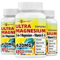 3 Pack 420mg Magnesium Supplement, Magnesium Glycinate, Malate, Citrate
