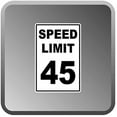 thumbnail image 1 of 3 Pack - 45 MPH Speed Limit Sticker, 1 of 3