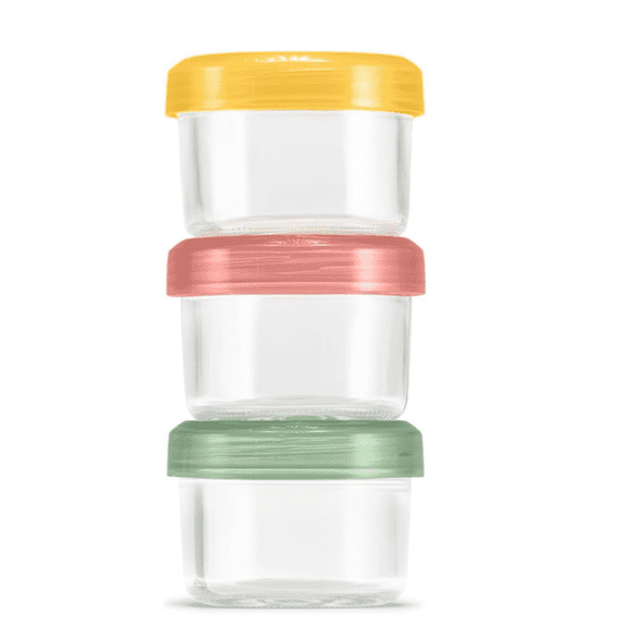 3-Pack 4oz Reusable Glass Condiment Containers with Screw-on Leak-Proof Lid, Perfect for Salad Dressing Sauce Dips, Lunchbox Picnic, Desert Festival