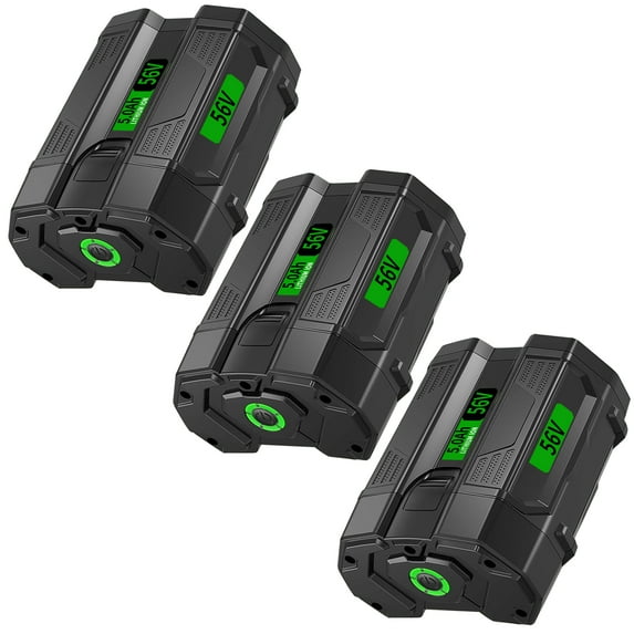 3 Pack 5.0Ah 56V Replacement for Ego 56v Battery Compatible with Ego Battery 56v Fits with Ego Battery Security BA2800 BA2800T BA4200 BA4200T BA1400 BA1400T CS1604 HT2400 LB6504