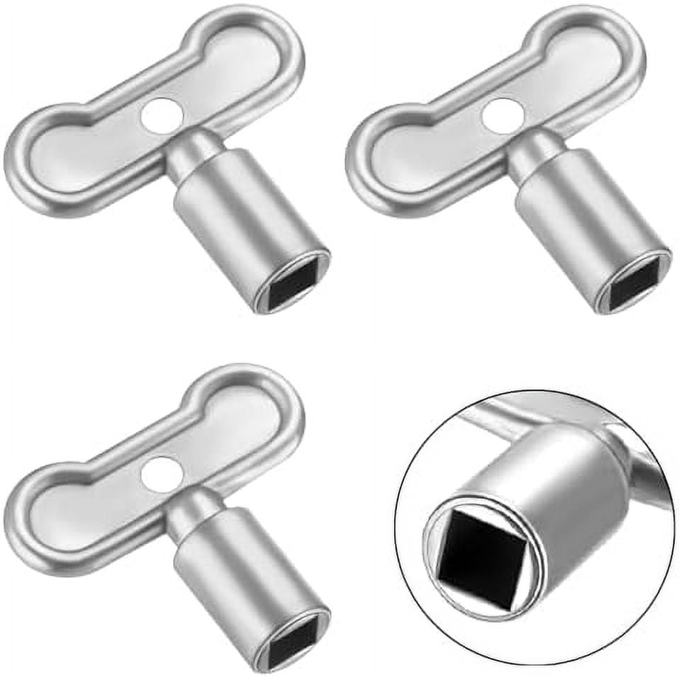 MAYIT Wasserschlüssel-Set (5/16 Zoll) – 4 Stück, Aus Zinklegierung, Für Außenwasserhähne (Sillcock) & Zapfventile