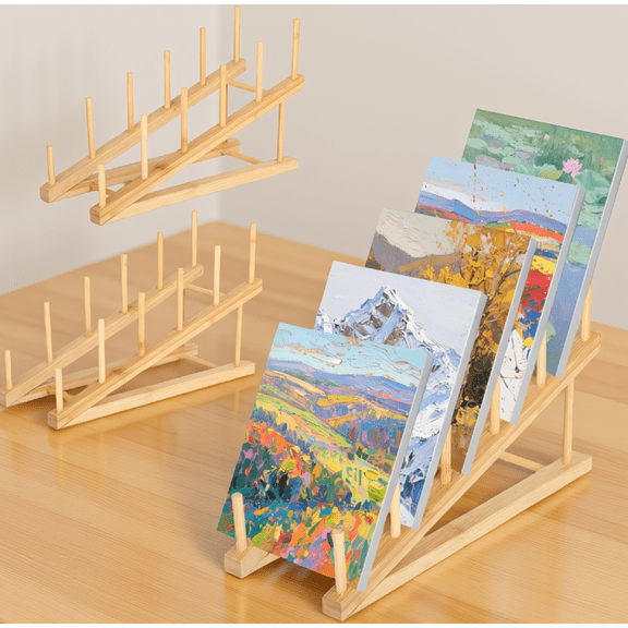 3 Pack 5-Tier Art Drying Rack, Tabletop Canvas Storage Stand for and Studio, 11.8 x 4.5 x 7.4 Inch