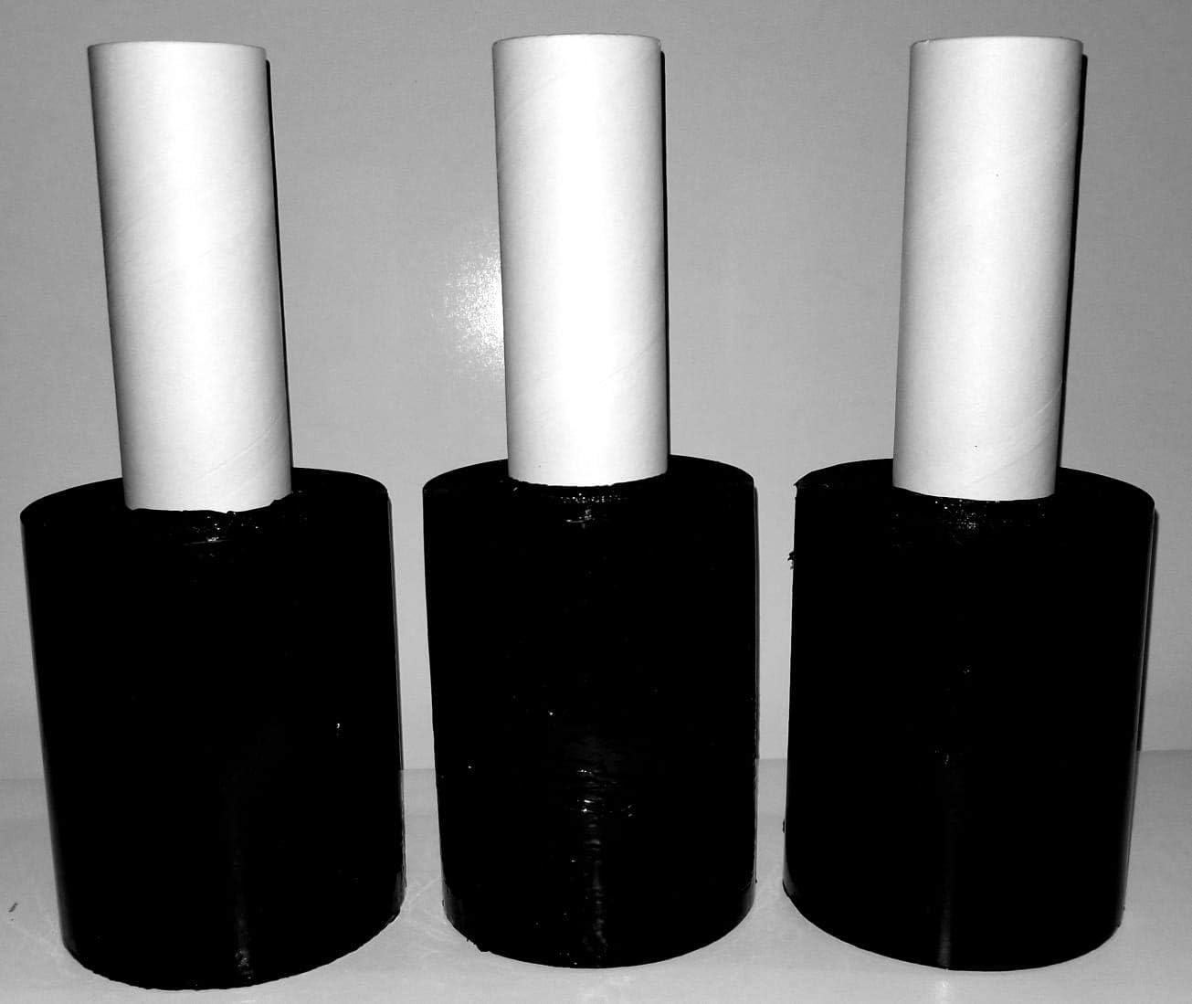 3 Pack 5" x 1000' Roll 80 Gauge Thick, Black Mini Stretch Packing Wrap with Handle for