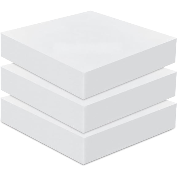 3 Pack 5 x 20 x 20 Inch Upholstery High Density Foam Cushion Replacement Square Cut to Size Foam Couch for Chair Couches Padding Shipping Packing DIY Cosplay Projects