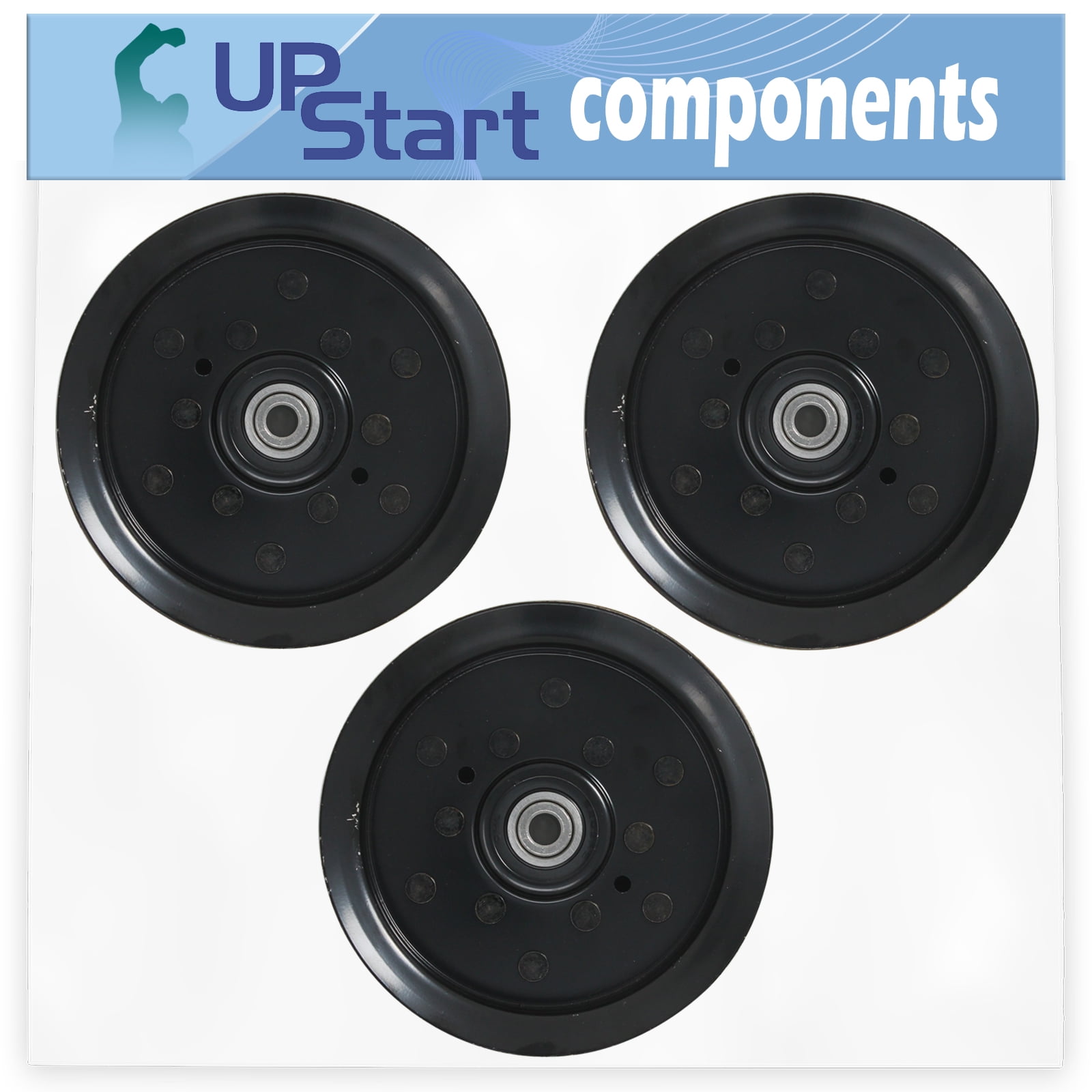 3-Pack 532196106 Idler Pulley Replacement for Husqvarna YTH22V46 Lawn Mower Tractor - Compatible with 196106 197379 Pulley