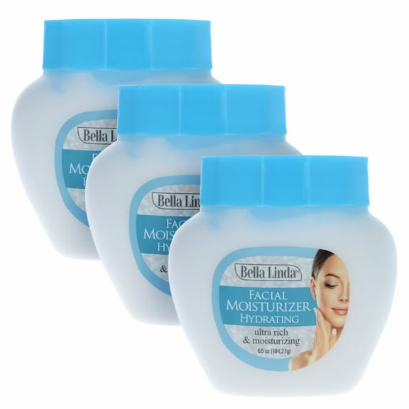 3 Pack 6.5oz Bella Linda Skin Care Face Moisturizer Cream Lotion Hydration