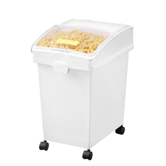 3-Pack 6.6-gallon (25-liter) wheeled sealed pet food storage bin with 3 scoops, kitchen grain and rice dispensing container