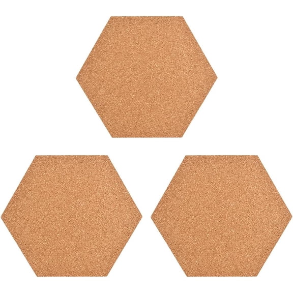 3 Pack 6.9 x 7.9 Inch Self Adhesive Cork Board Cork Bulletin Board Tiles Blank BurlyWood Bottoms Cup Mat Coasters Sheets Accessories