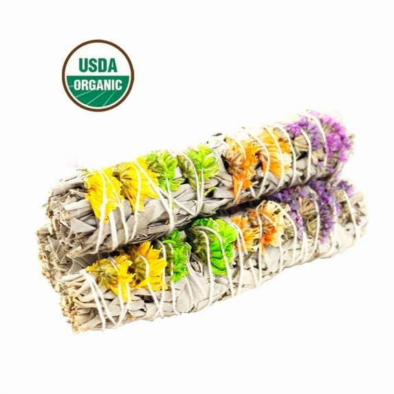 3 Pack | 6 Inch Good Vibes Sage Smudge Stick For Home Cleansing Negative Energy