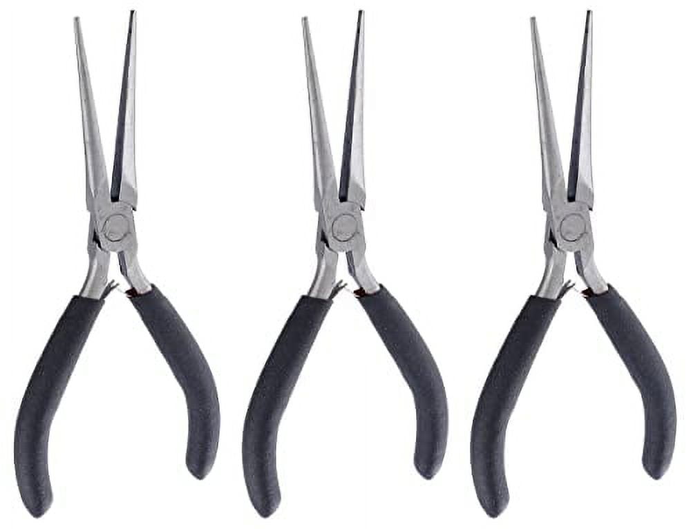 DURAMOVE 6-piece Mini Precision Pliers Set - Needle Nose, Long Nose, Bent  Nose, End Cutting, Diagonal and Combination, Spring Loaded Handle,with Pouch
