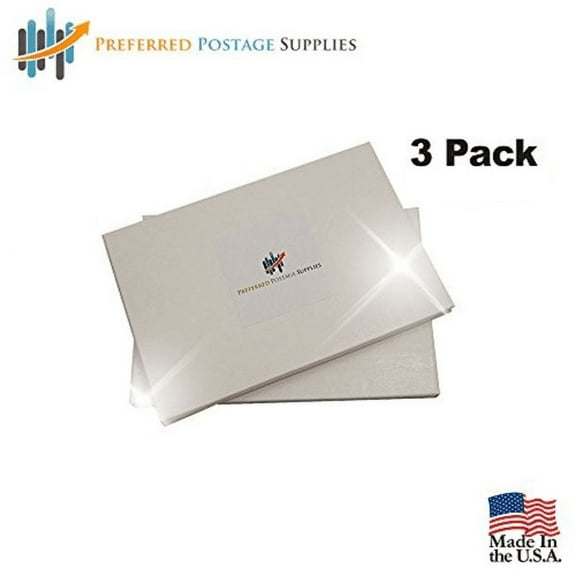 (3-Pack) 600 Total Labels 5in x 5in Universal Pinwheel Postage Meter Tape made by Preferred Postage Supplies