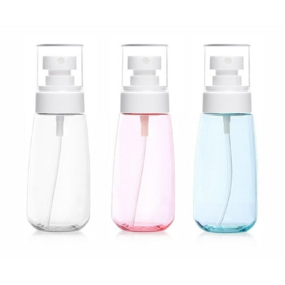 3-Pack 60ml Transparent Travel Perfume Atomizer – Refillable Plastic Misty Spray Bottle for Convenient Fragrance Application TIKA