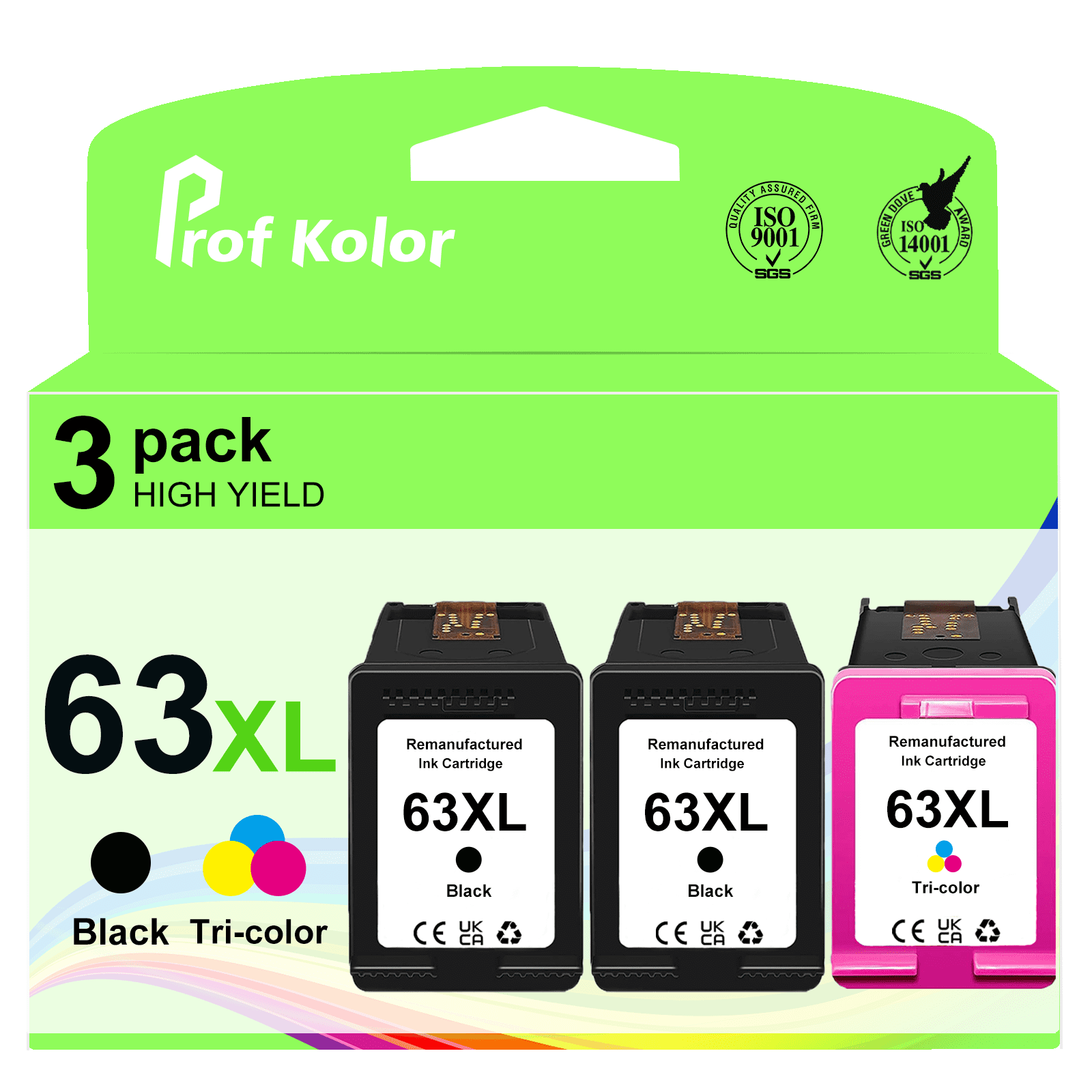 How Much More Ink Is In An Hp Xl Cartridge 3-Pack 63XL 63 Ink Cartridge for HP 63 XL Ink Cartridges for HP