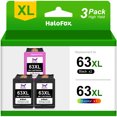 thumbnail image 1 of Halofox 63XL Ink Cartridge Printer Cartridge, 3-Pack, for HP OfficeJet and Deskjet Printers, 1 of 12