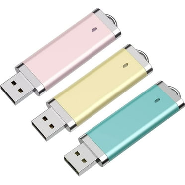 3 Pack 64GB Flash Drive TOPESEL USB 2.0 Thumb Drive Flash Drives Pack Photo Memory Stick Pen Drive Pink Yellow Blue