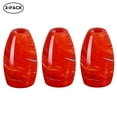 thumbnail image 1 of 3 Pack 7.64"in Art Glass Oval Pendant Shade with Red-orange Swirl, 1 of 11