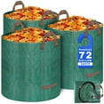thumbnail image 1 of 3-Pack 72 Gal. Reusable Yard Waste Bags, Leaf Collecting Tool Bags with Reinforced Handles for Camping / Debris, 1 of 6