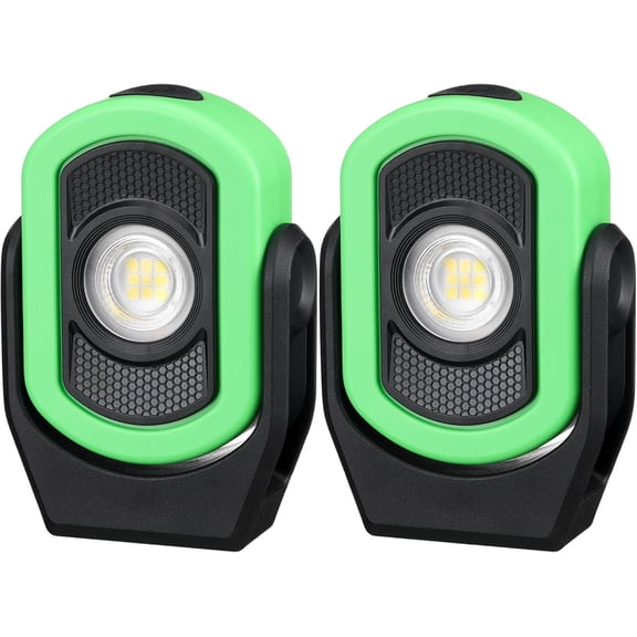 3-Pack 780 Lumens Magnetic USB Rechargeable LED Work Light, Portable Inspection Flashlight for Car Repair, Emergency, Mechanics Workshop (Red, Orange, Green)