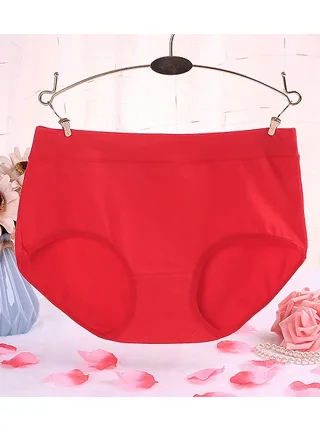  NSADE Cotton Panties Women Underwear Plus Size High Waist  Seamless Briefs Sexy Lace Underpants Fashion Panty Female Lingerie (Color :  Orange, Size : 1pc) : Clothing, Shoes & Jewelry