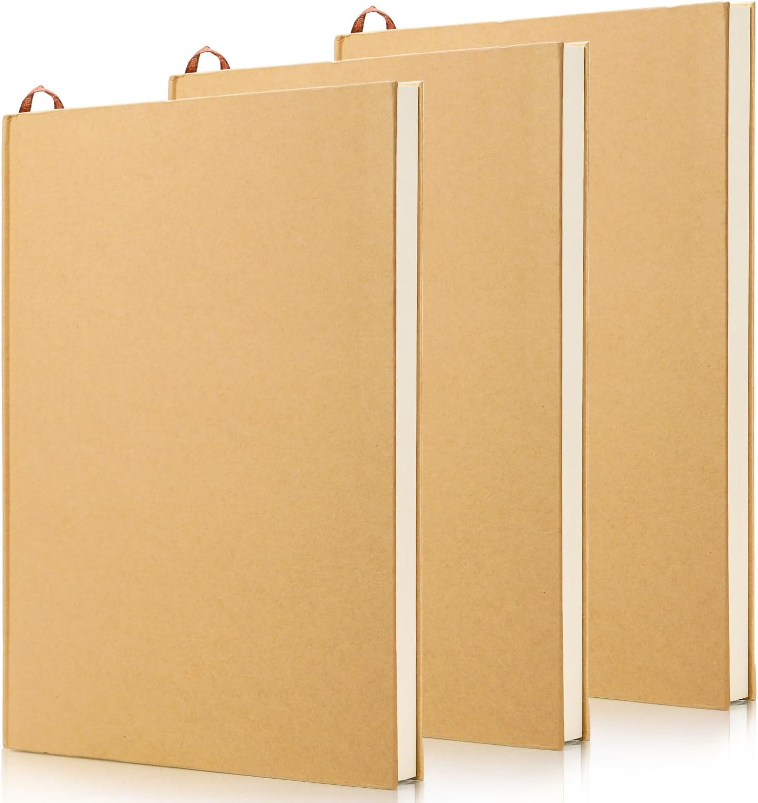 3 Pack 8.5 x 11 Inch Hardcover Sketchbook, Unlined Blank Notebook Journal, 120 Sheets/ 240 Pages Per Book, 100gsm Thick Paper, Ideal for Drawing, Art, Students and Office Supplies